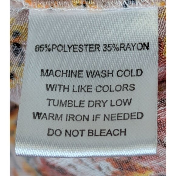 Indigo Rose Women size M Floral Button Up Ruffle Cottagecore Bohemian Top Soft - Picture 7 of 10